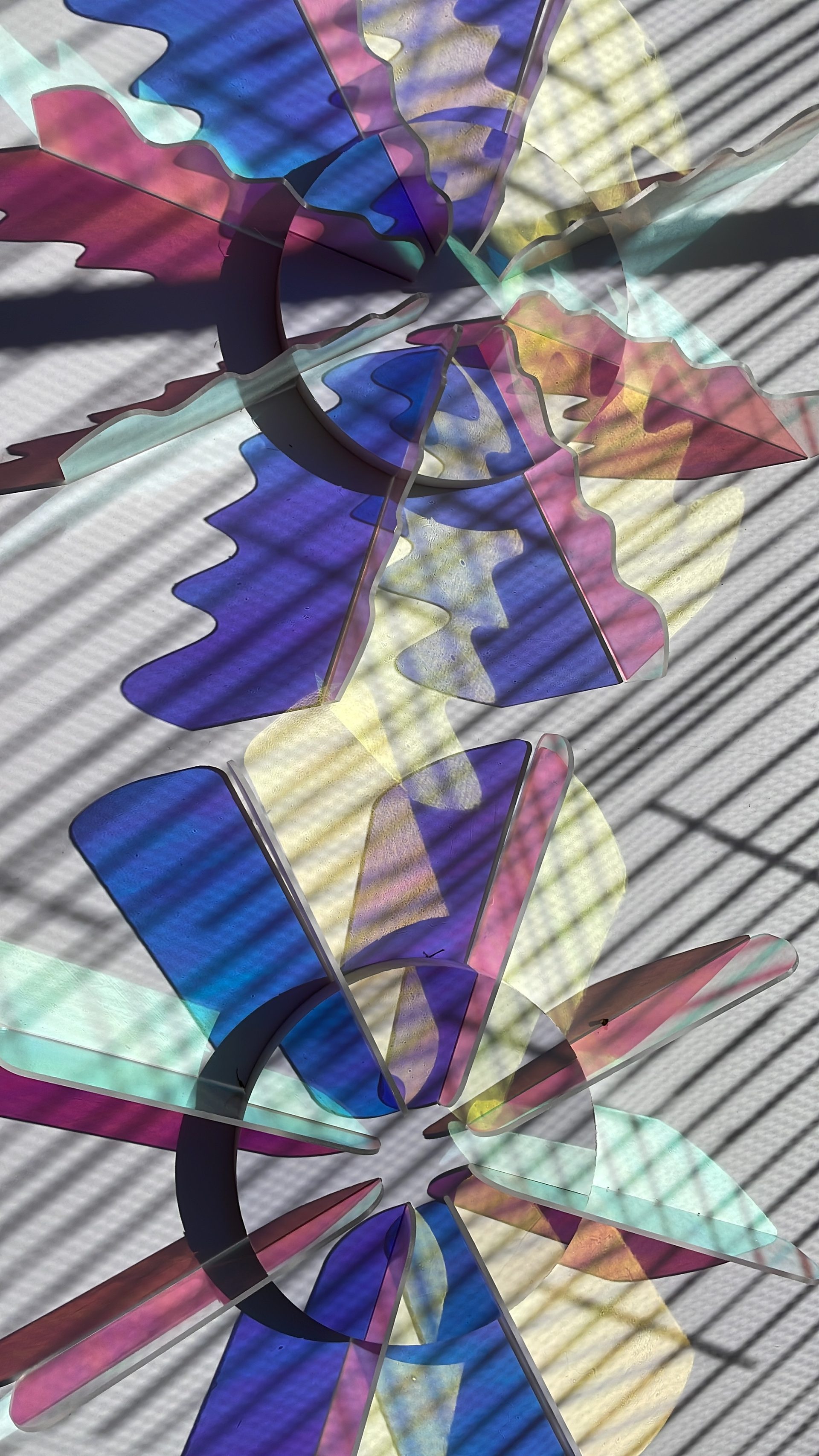 Design detail of the light and shadow installation